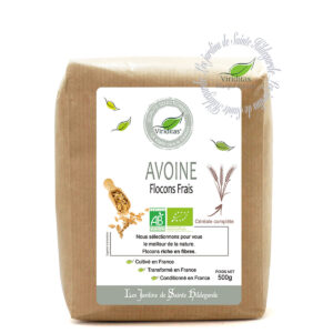 Flocons d'avoine bio. Paquet 500g.