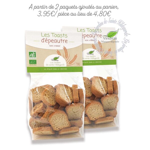 toast de grand épeautre non hybridé bio -140g