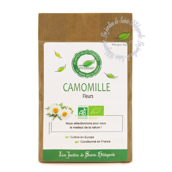 fleurs de camomille bio séchées, sachet de 30g, recommandé par sainte Hildegarde de Bingen