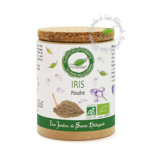 racine d'iris bio moulue, pot de 30g, recommandé par sainte Hildegarde de Bingen