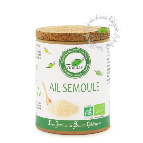 ail semoule déshydraté bio, pot de 50g, recommandé par sainte Hildegarde de Bingen