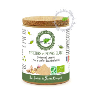 Mélange bio à base de pyrèthre d'Afrique et de poivre blanc, pot de 50g